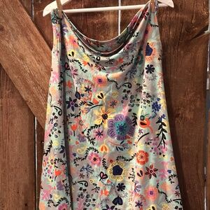 Used LuLaRoe Large Midi Azure Floral Skirt